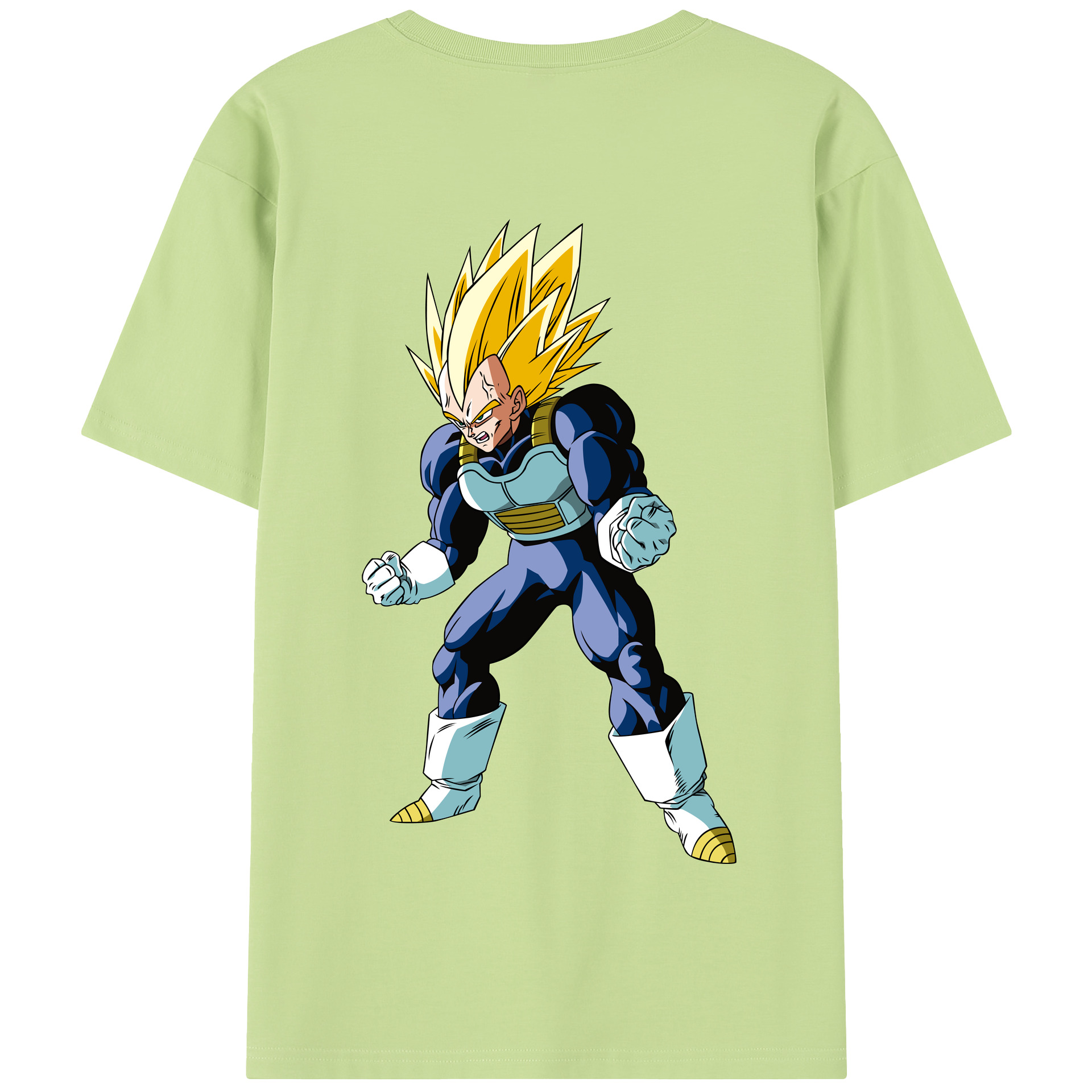 （画像用） ドラゴンボール ベジータ四世（Bejīta Yonsei）DRAGON BALL Vegeta IV 綿100％半袖Tシャツ（背面プリント）